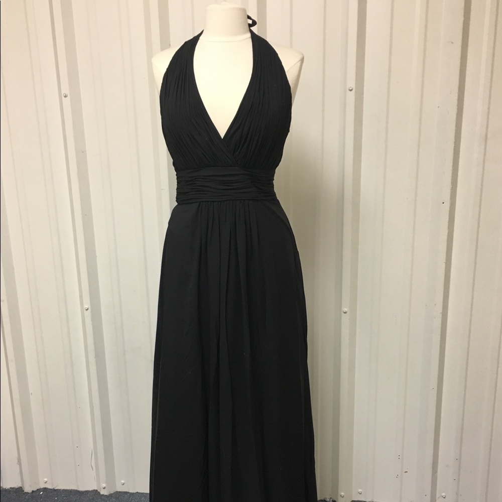 Black Chiffon Halter Neck Prom or Bridesmaid Dress